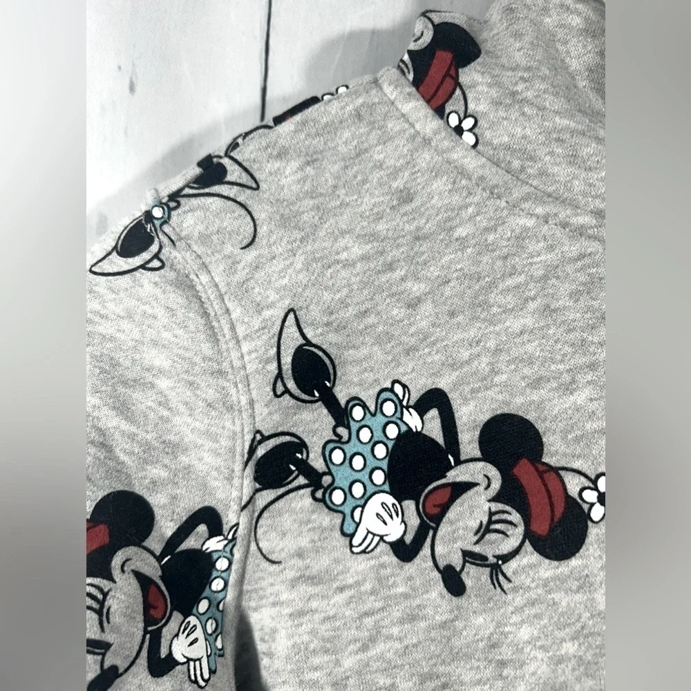 Disney Girls Fleece Full Zip Up Hoodie Sweatshirt Outdoor Minnie Mouse Sz L (10)